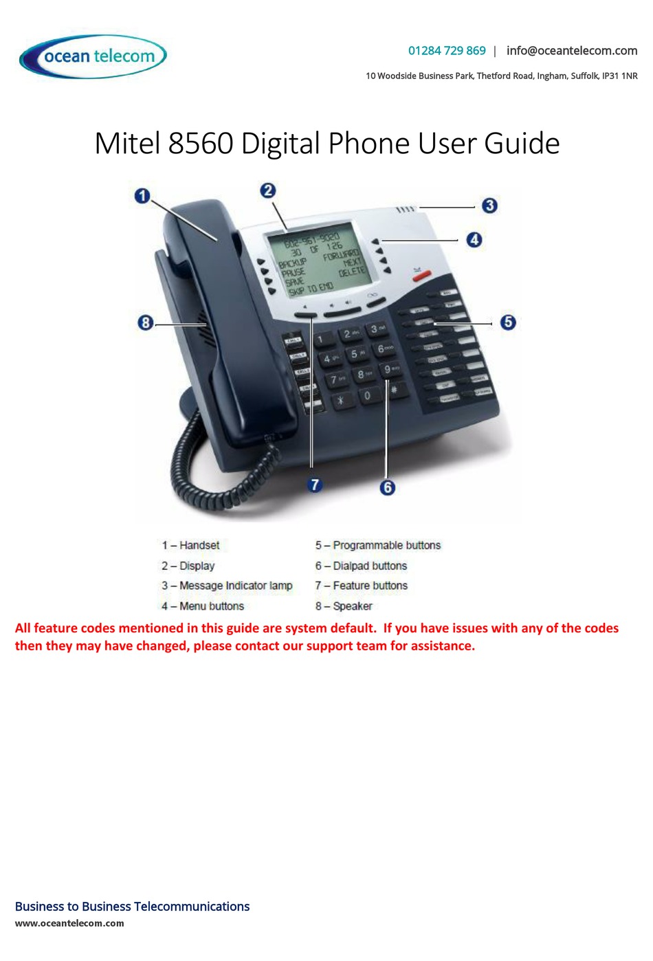 MITEL 8560 USER MANUAL Pdf Download ManualsLib