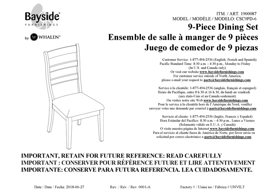 WHALEN BAYSIDE CSC9PD6 QUICK START MANUAL Pdf Download ManualsLib