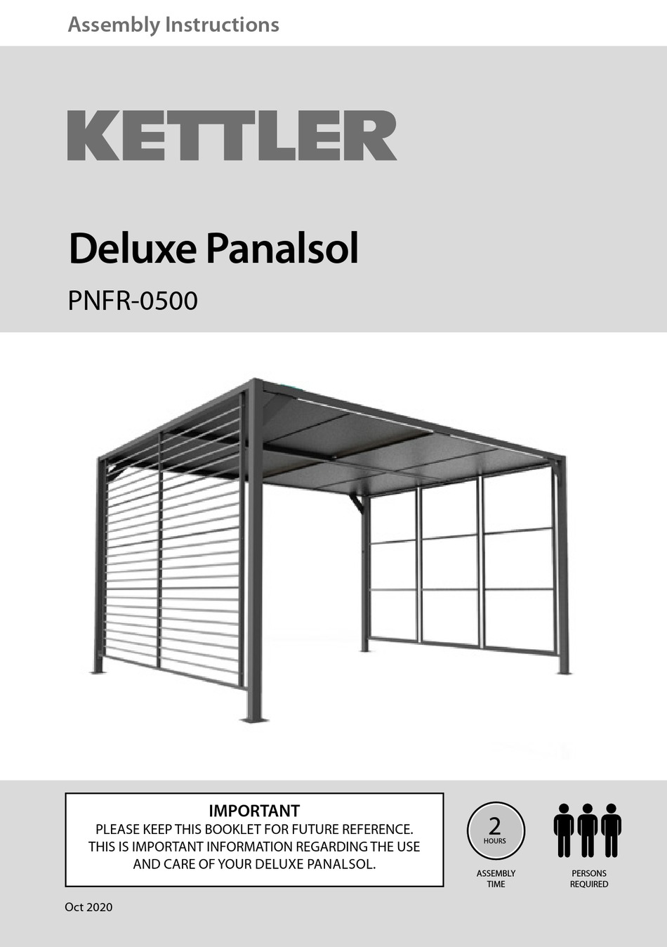KETTLER DELUXE PANALSOL ASSEMBLY INSTRUCTIONS MANUAL Pdf Download