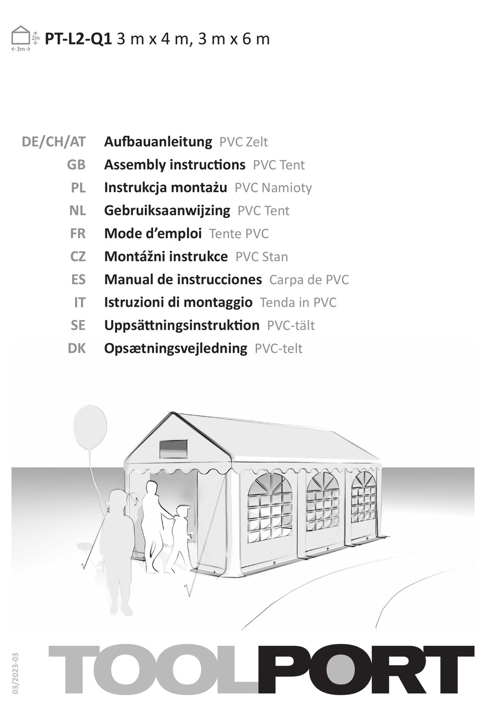 TOOLPORT PTL2Q1 ASSEMBLY INSTRUCTIONS MANUAL Pdf Download ManualsLib