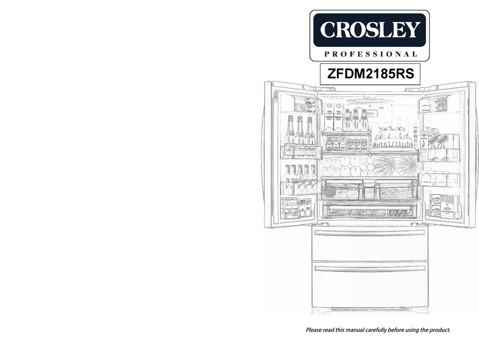 CROSLEY ZFDM2185RS MANUAL Pdf Download ManualsLib