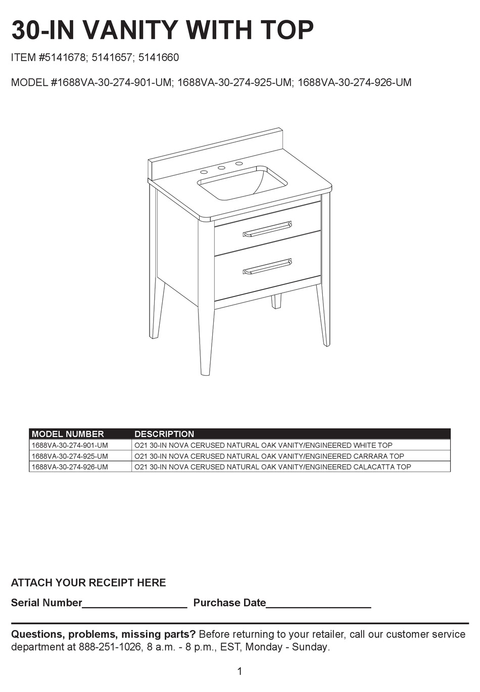 LOWES 1688VA30274925UM ASSEMBLY INSTRUCTIONS MANUAL Pdf Download