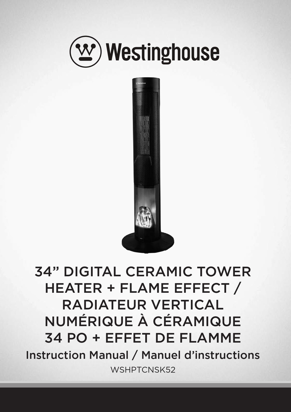 WESTINGHOUSE WSHPTCNSK52 INSTRUCTION MANUAL Pdf Download | ManualsLib