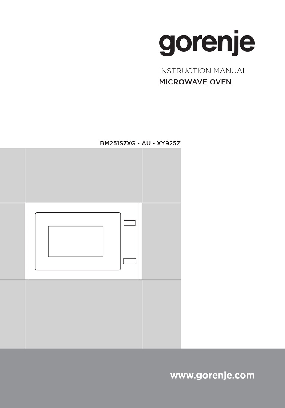 GORENJE BM251S7XGAU INSTRUCTION MANUAL Pdf Download ManualsLib