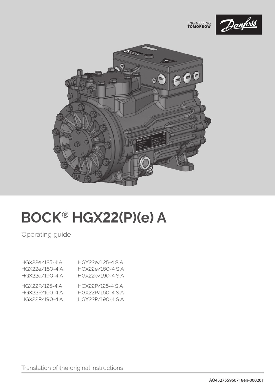 Danfoss Bock Hgx E A Operating Manual Pdf Download Manualslib