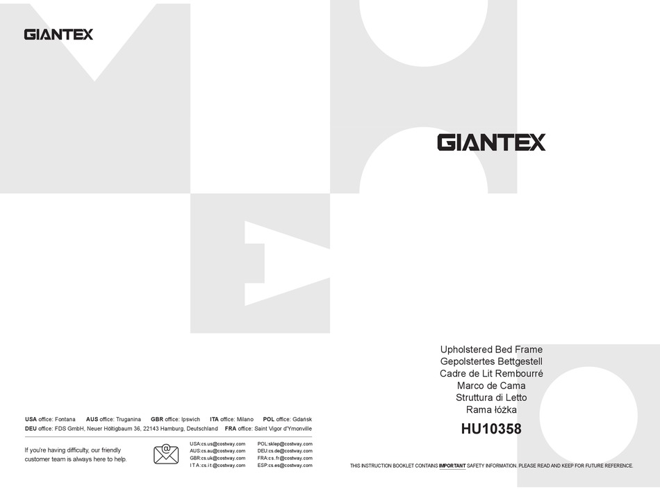 GIANTEX HU10358 MANUAL Pdf Download ManualsLib