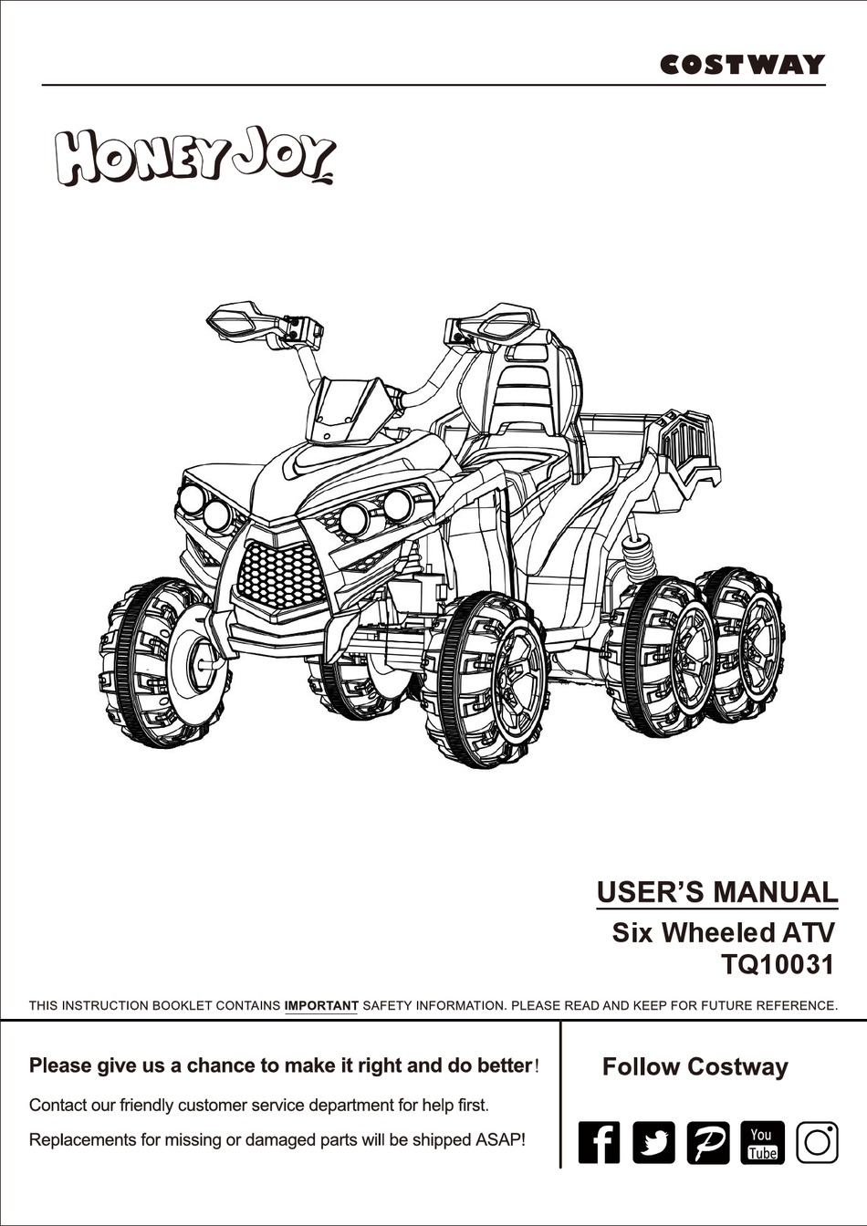 COSTWAY HONEY JOY TQ10031 USER MANUAL Pdf Download ManualsLib