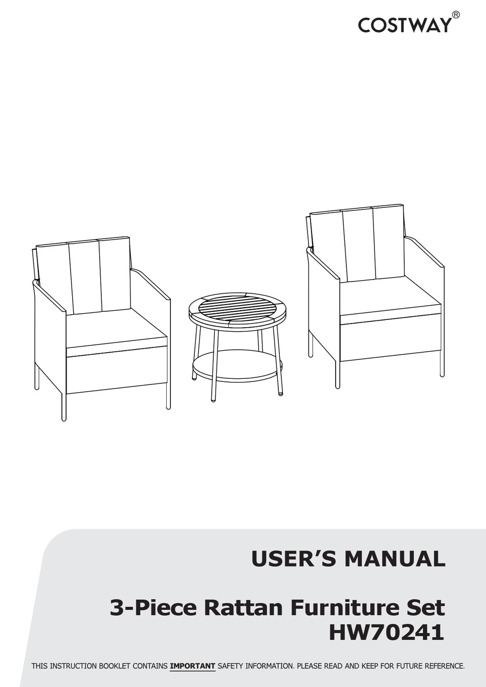 COSTWAY HW70241 USER MANUAL Pdf Download ManualsLib