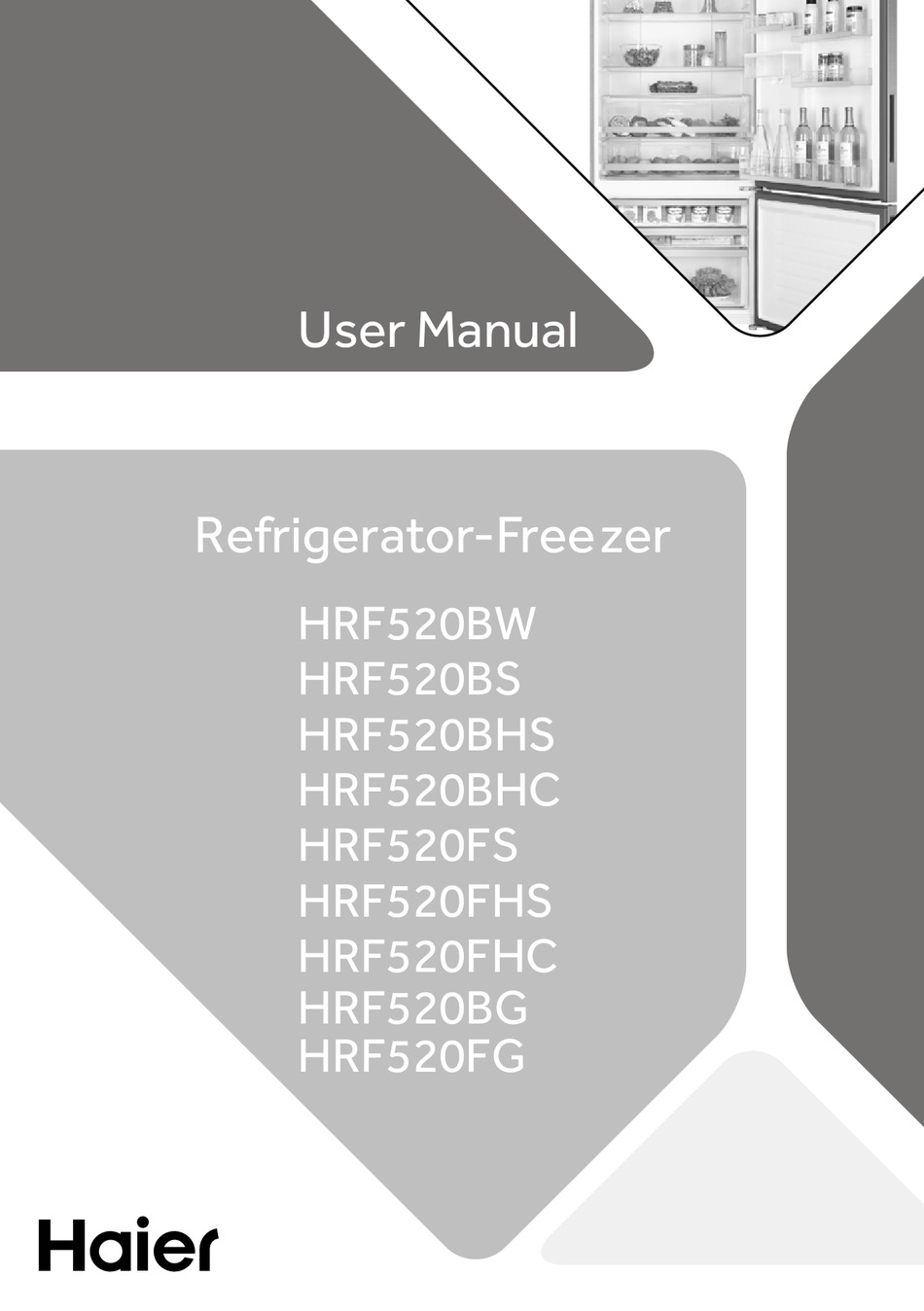HAIER HRF520BG USER MANUAL Pdf Download | ManualsLib