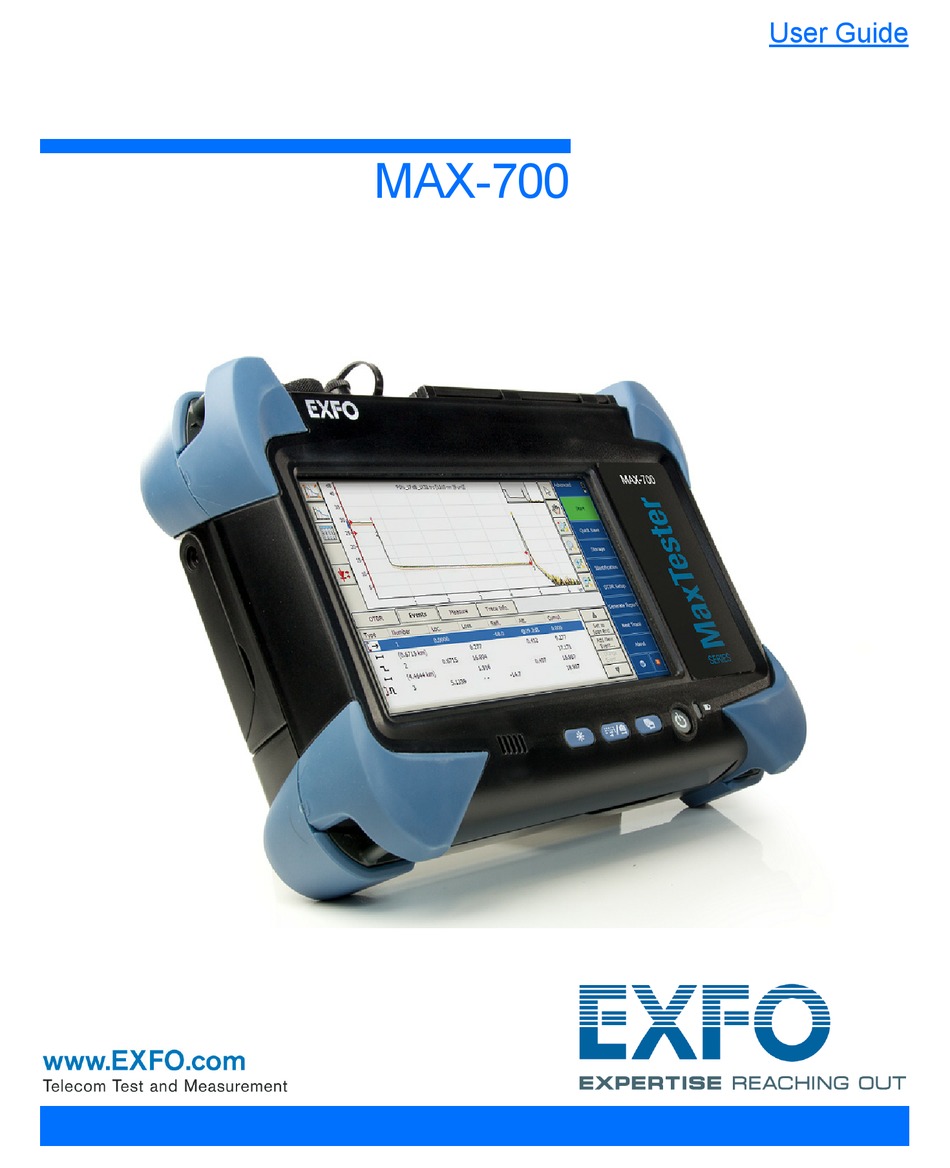 EXFO MAXTESTER 700 USER MANUAL Pdf Download | ManualsLib