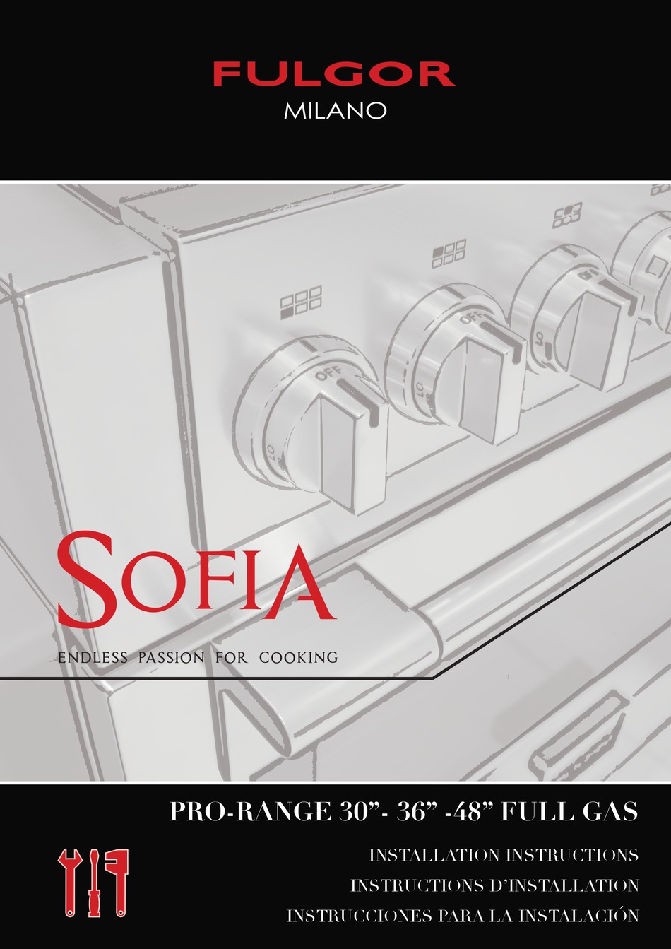 FULGOR MILANO SOFIA F6PGR364GS2 INSTALLATION INSTRUCTIONS MANUAL Pdf