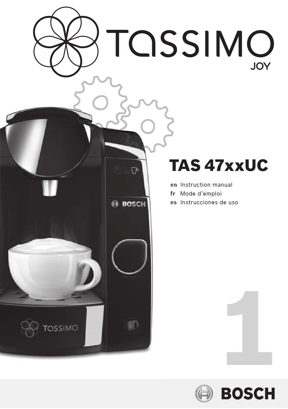 BOSCH TASSIMO JOY TAS47 UC SERIES INSTRUCTION MANUAL Pdf Download