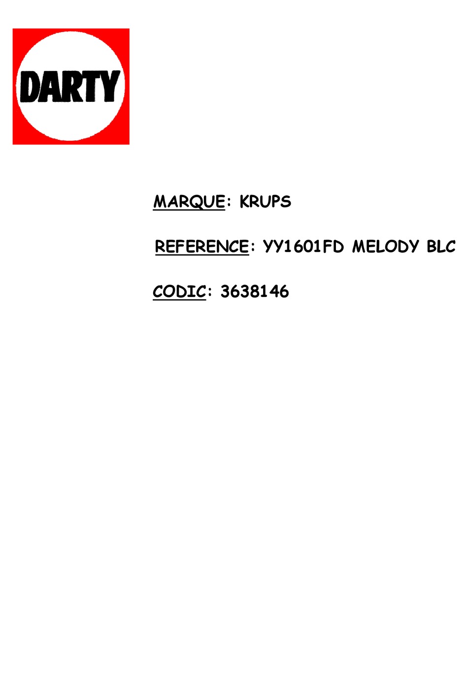 KRUPS NESCAFE DOLCE GUSTO MELODY BLC YY1601FD USER MANUAL Pdf Download