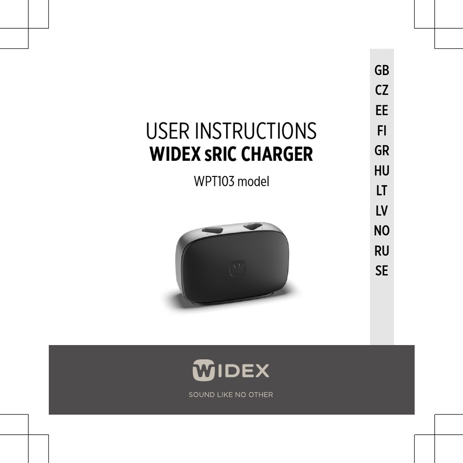 WIDEX WPT103 USER INSTRUCTIONS Pdf Download ManualsLib