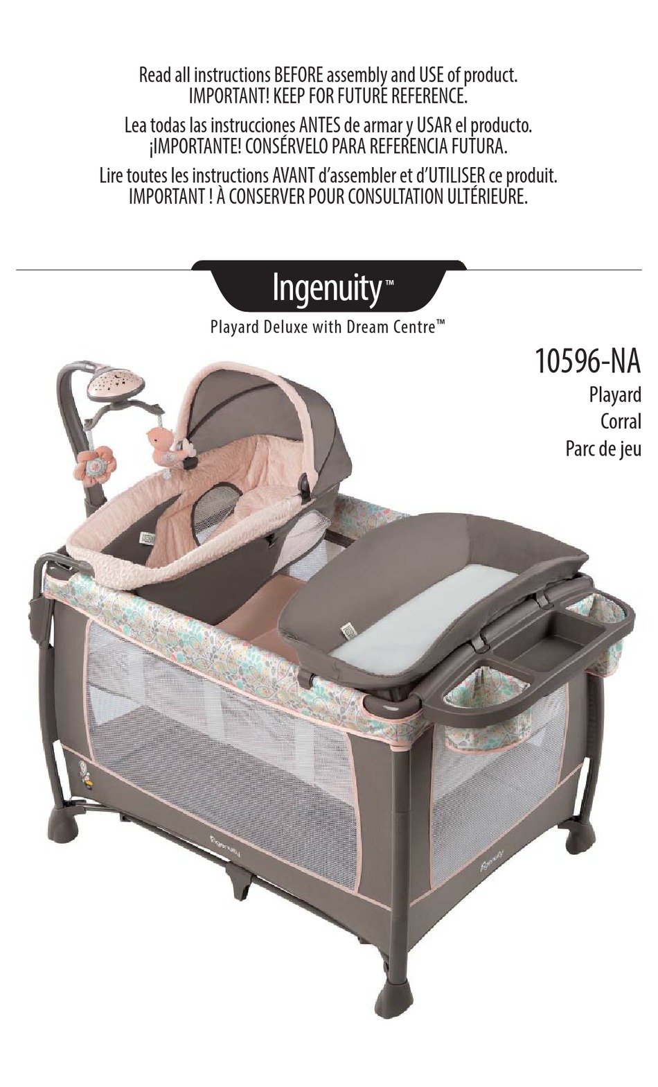 KIDS II INGENUITY PLAYARD DELUXE WITH DREAM CENTRE 10596NA ASSEMBLY