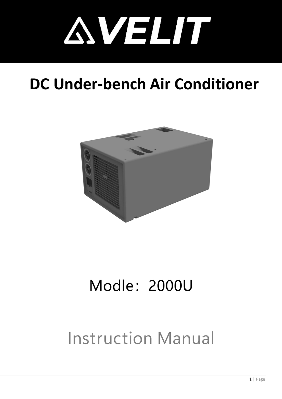 VELIT 2000U INSTRUCTION MANUAL Pdf Download ManualsLib