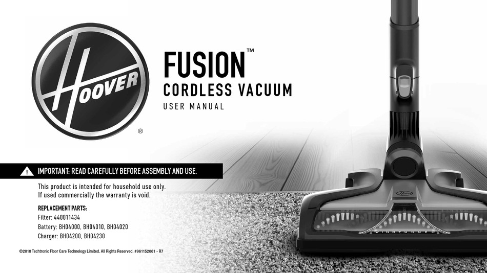HOOVER FUSION BH53100/CA USER MANUAL Pdf Download ManualsLib