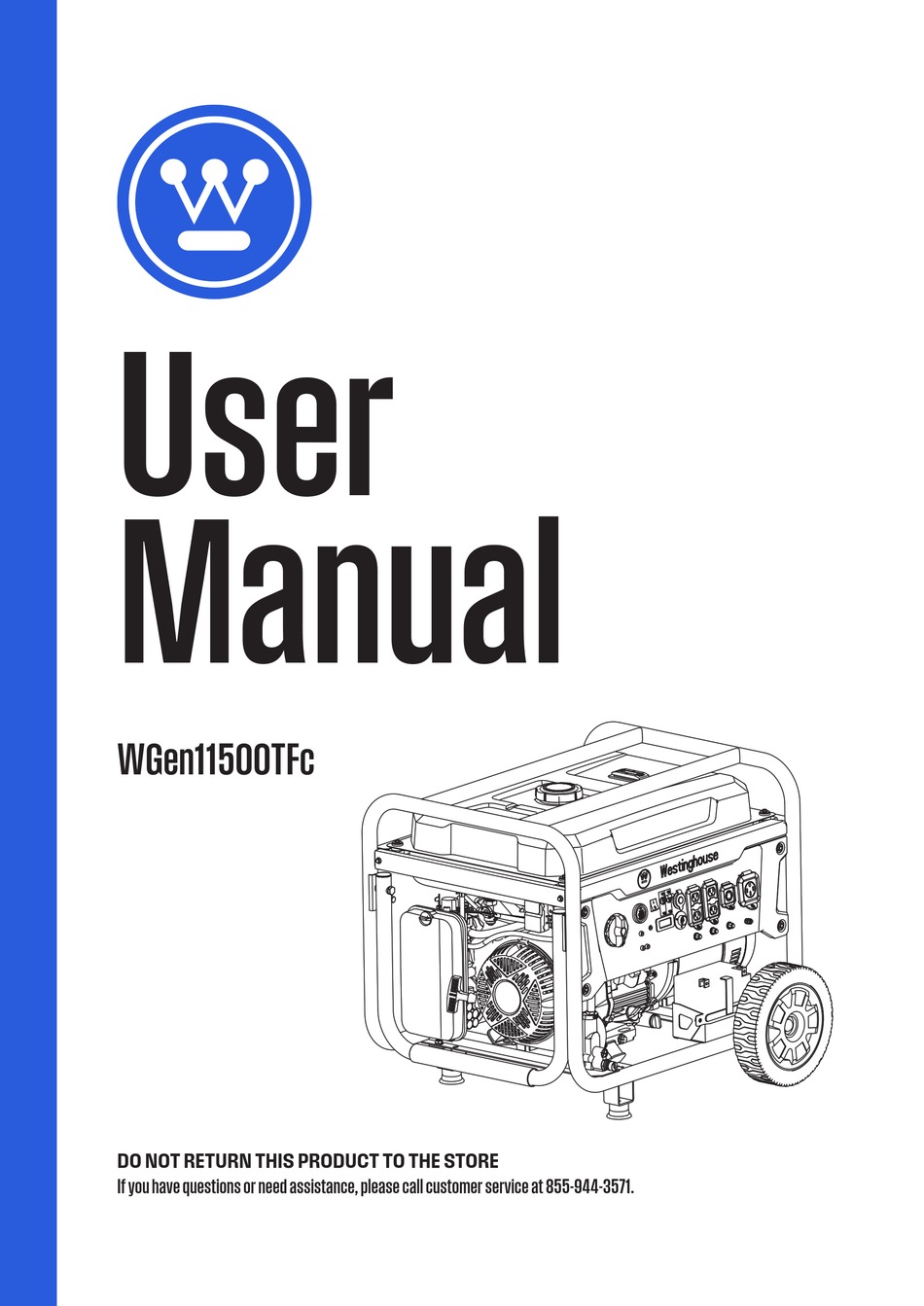 WESTINGHOUSE WGEN11500TFC USER MANUAL Pdf Download | ManualsLib