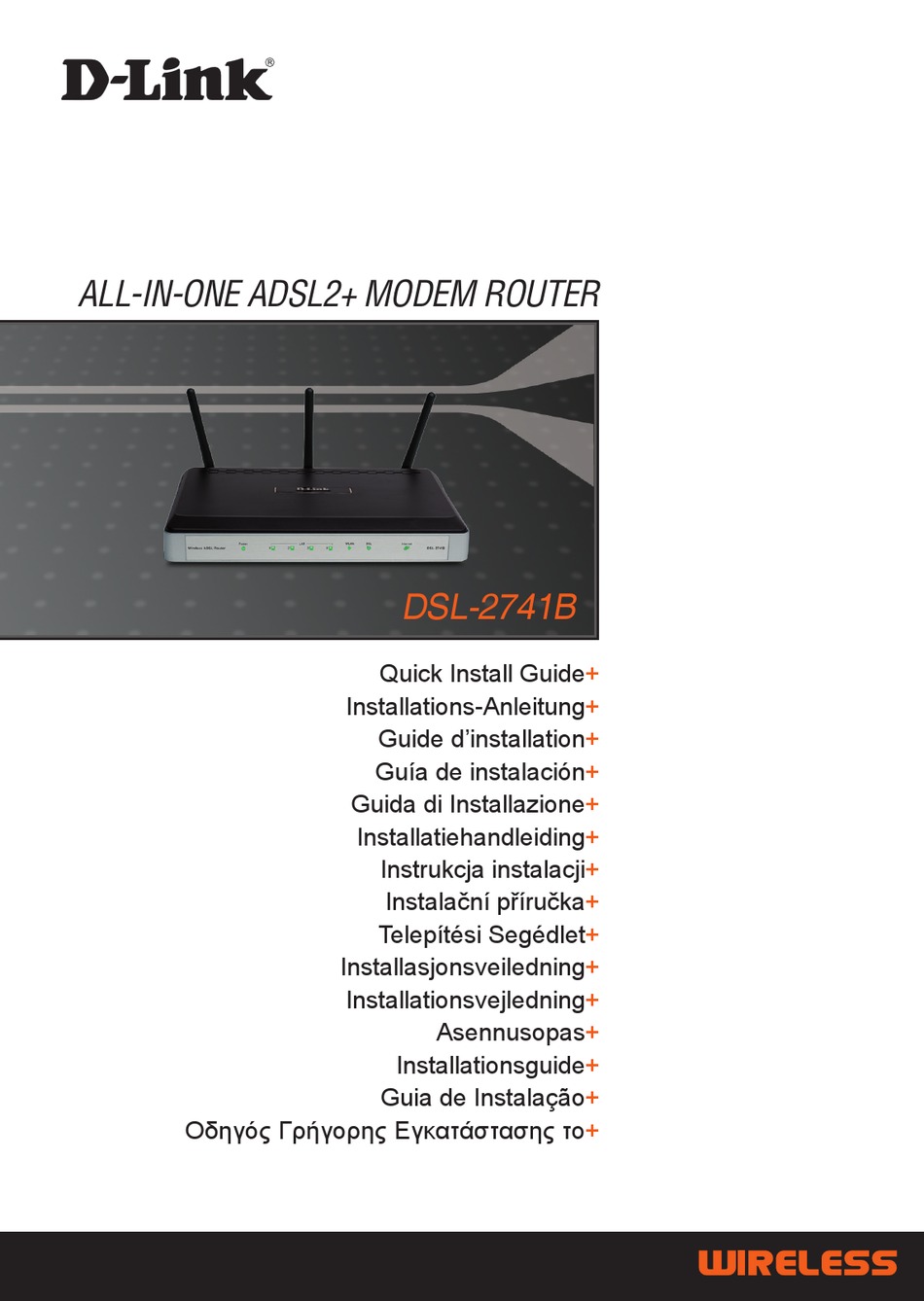 D-LINK DSL-2741B QUICK INSTALL MANUAL Pdf Download | ManualsLib