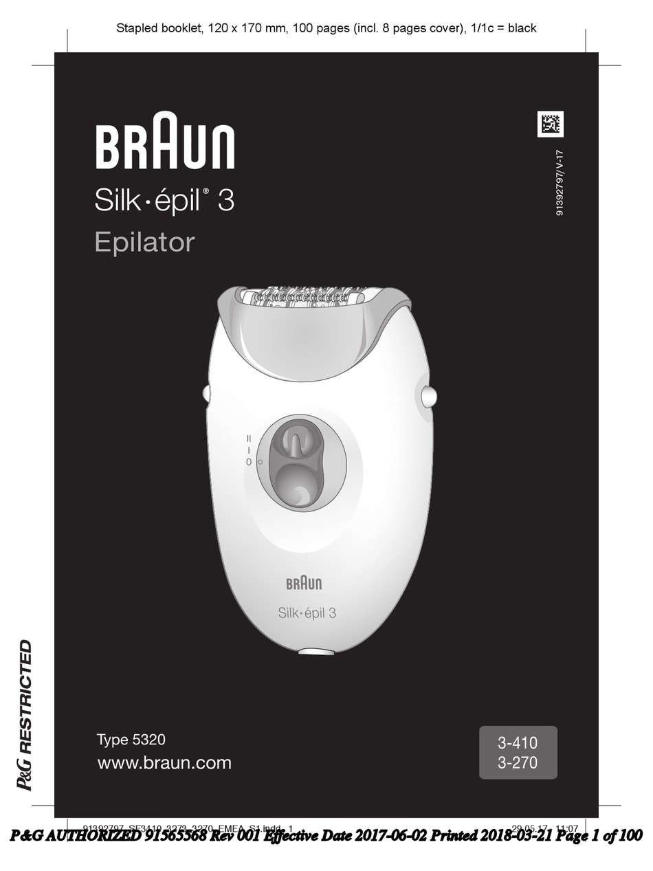 BRAUN SILKEPIL 3 3410 MANUAL Pdf Download ManualsLib