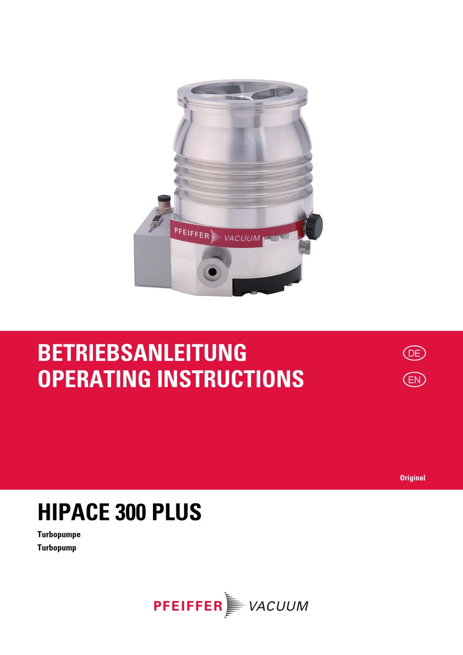 Pfeiffer Vacuum Hipace 300 Plus Operating Instructions Manual Pdf Download Manualslib 5036