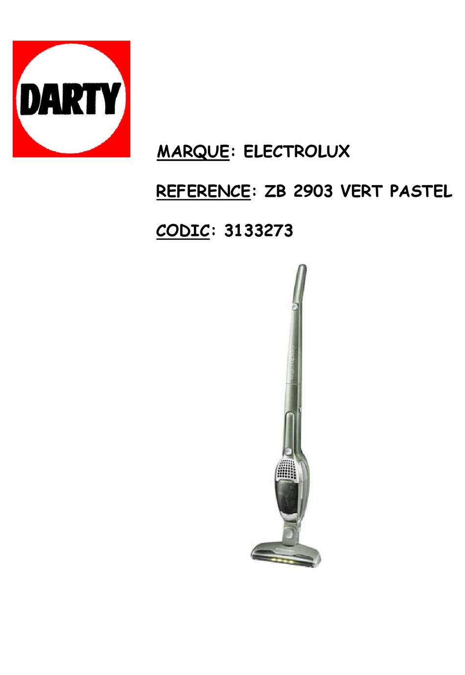 ELECTROLUX ERGORAPIDO PLUS ZB 2903 MANUAL Pdf Download ManualsLib