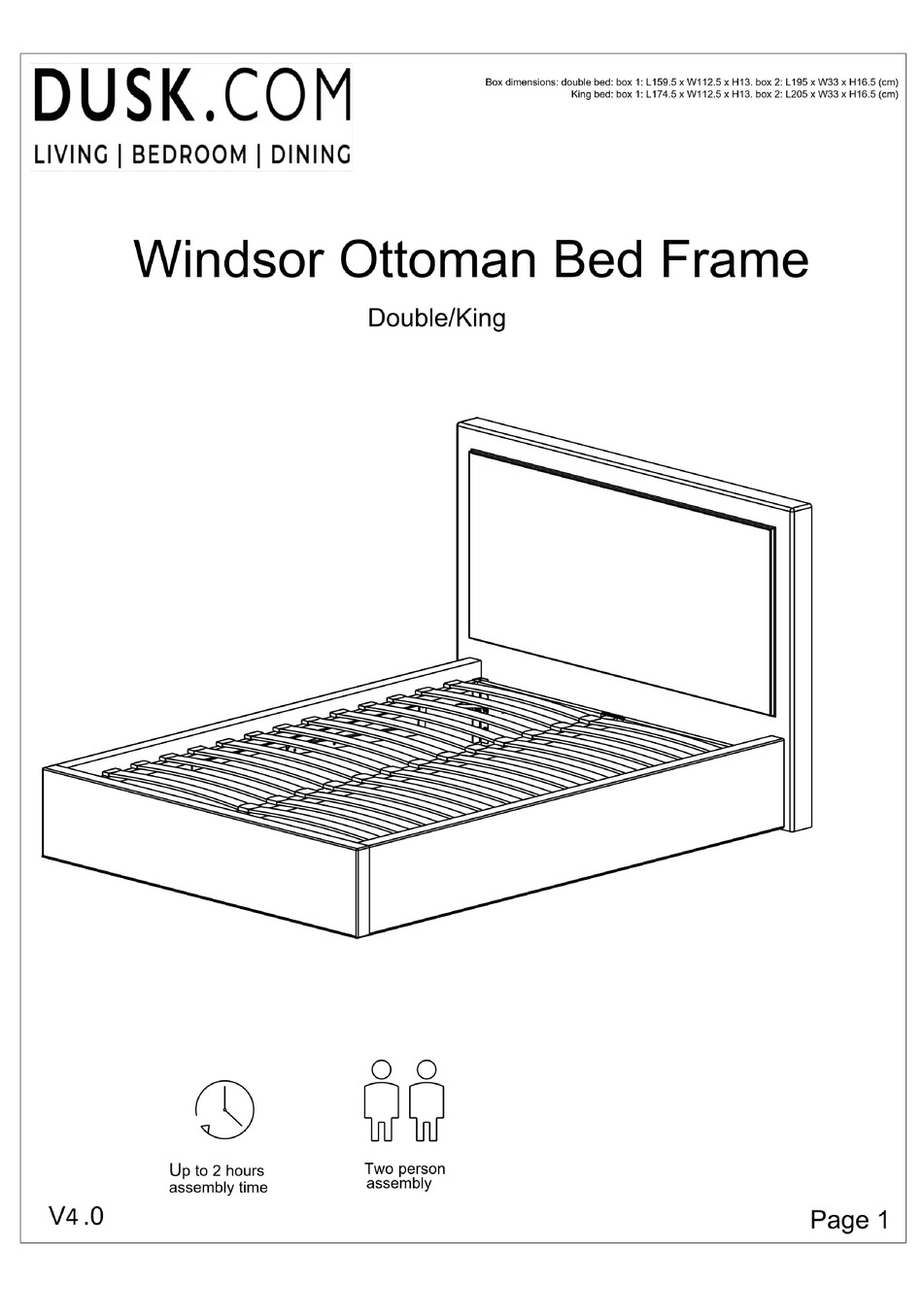 DUSK WINDSOR ASSEMBLY INSTRUCTIONS MANUAL Pdf Download ManualsLib