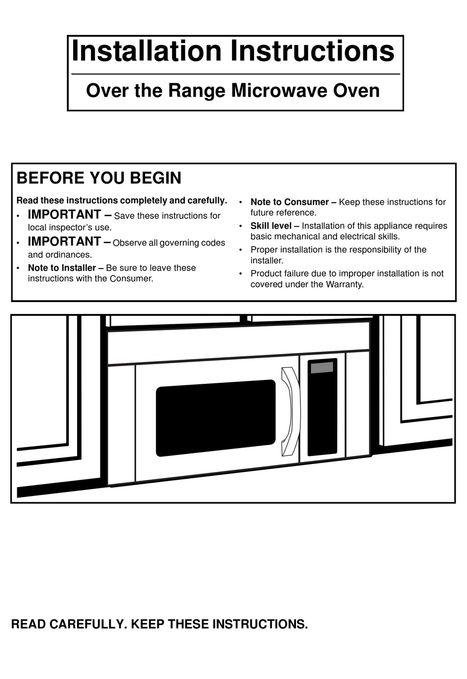 JENN-AIR JMV8186AAB INSTALLATION INSTRUCTIONS MANUAL Pdf Download ...