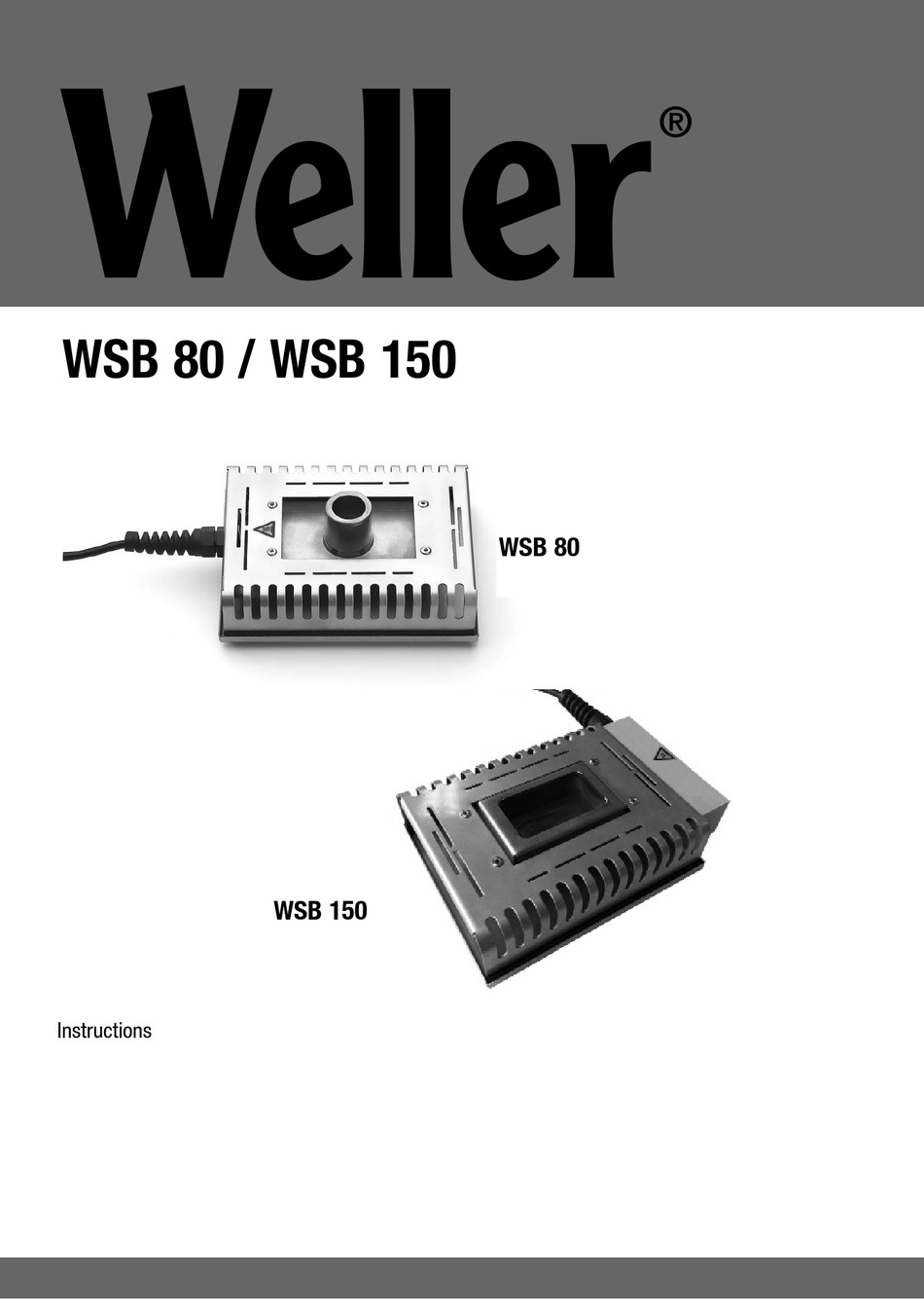 WELLER WSB 80 INSTRUCTIONS Pdf Download | ManualsLib