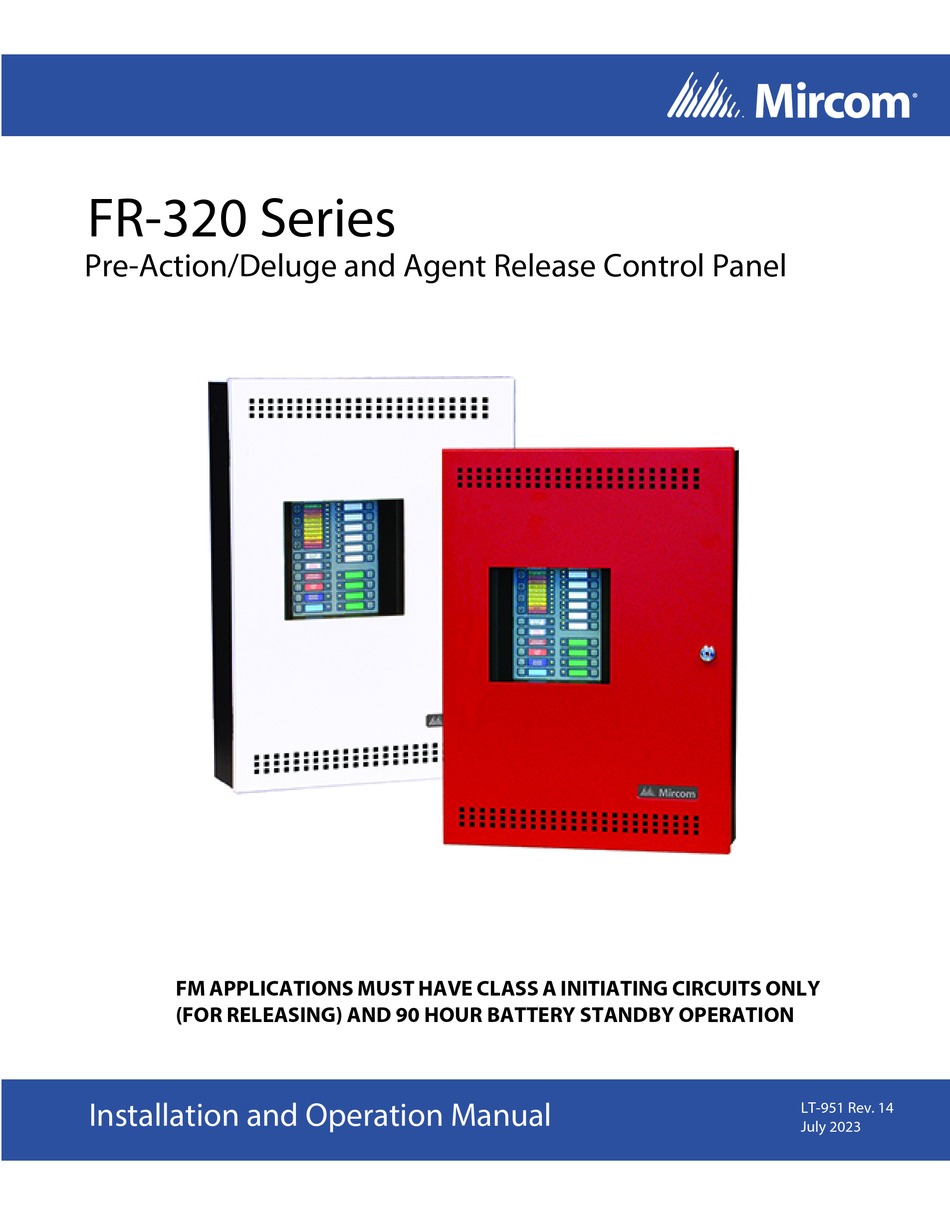 Mircom Fr 320 Series Installation And Operation Manual Pdf Download