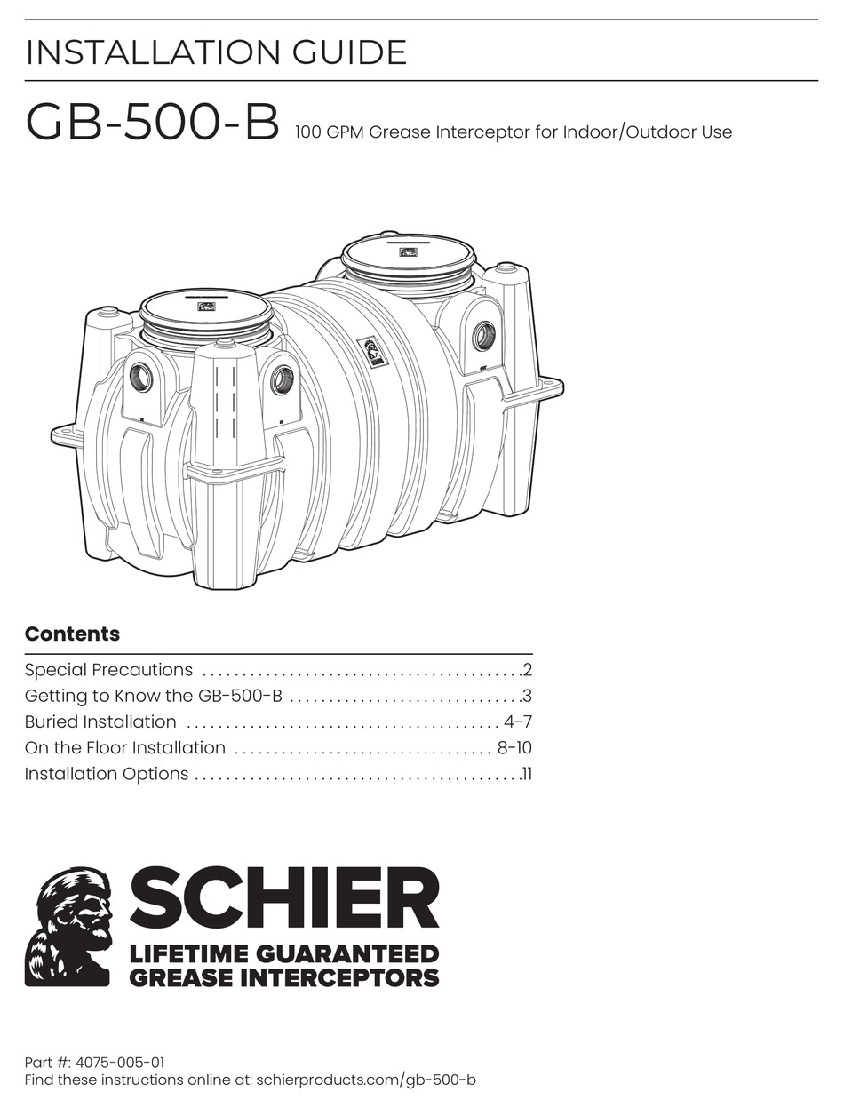 SCHIER GB-500-B INSTALLATION MANUAL Pdf Download | ManualsLib