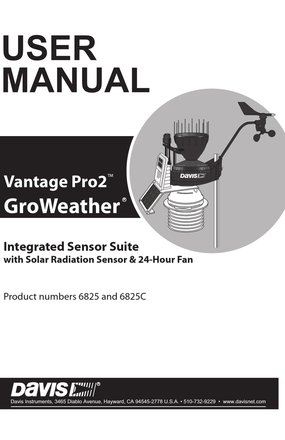 DAVIS VANTAGE PRO2 GROWEATHER 6825 USER MANUAL Pdf Download ManualsLib