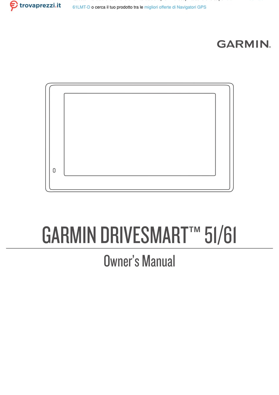 GARMIN DRIVESMART 51 OWNER'S MANUAL Pdf Download | ManualsLib