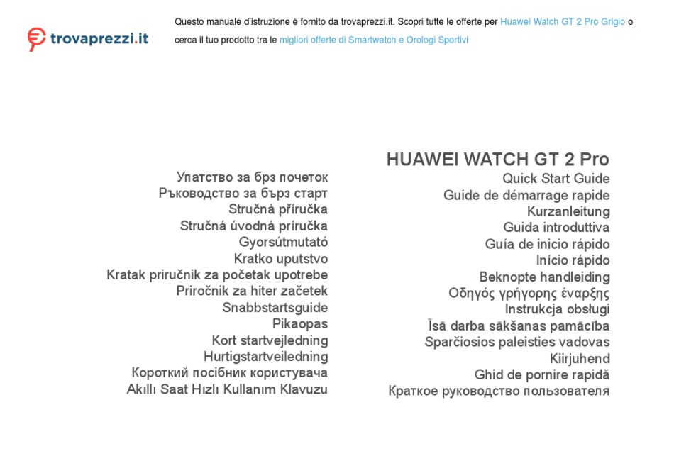 Huawei watch clearance gt 2 manuale