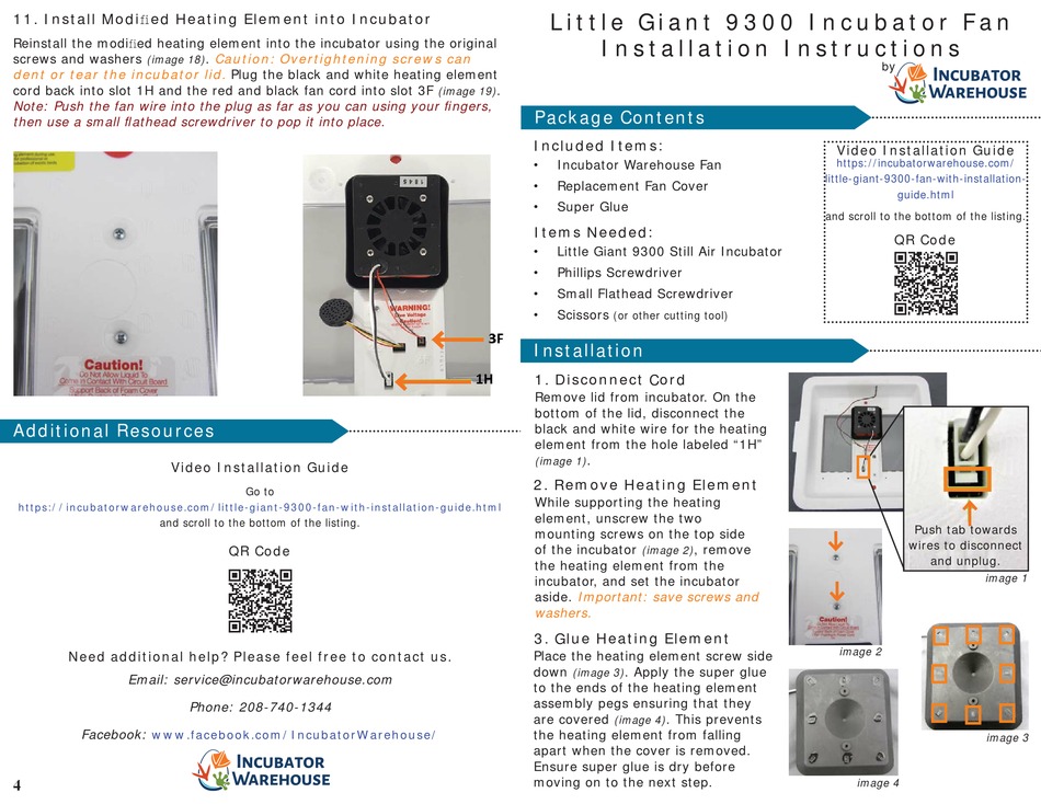 INCUBATOR WAREHOUSE LITTLE GIANT 9300 INSTALLATION INSTRUCTIONS Pdf