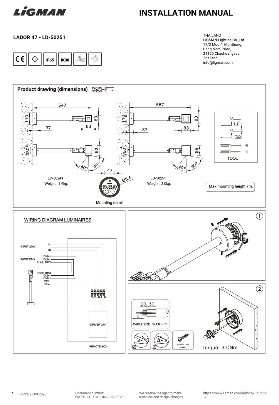 LIGMAN LD-50251 INSTALLATION MANUAL Pdf Download | ManualsLib