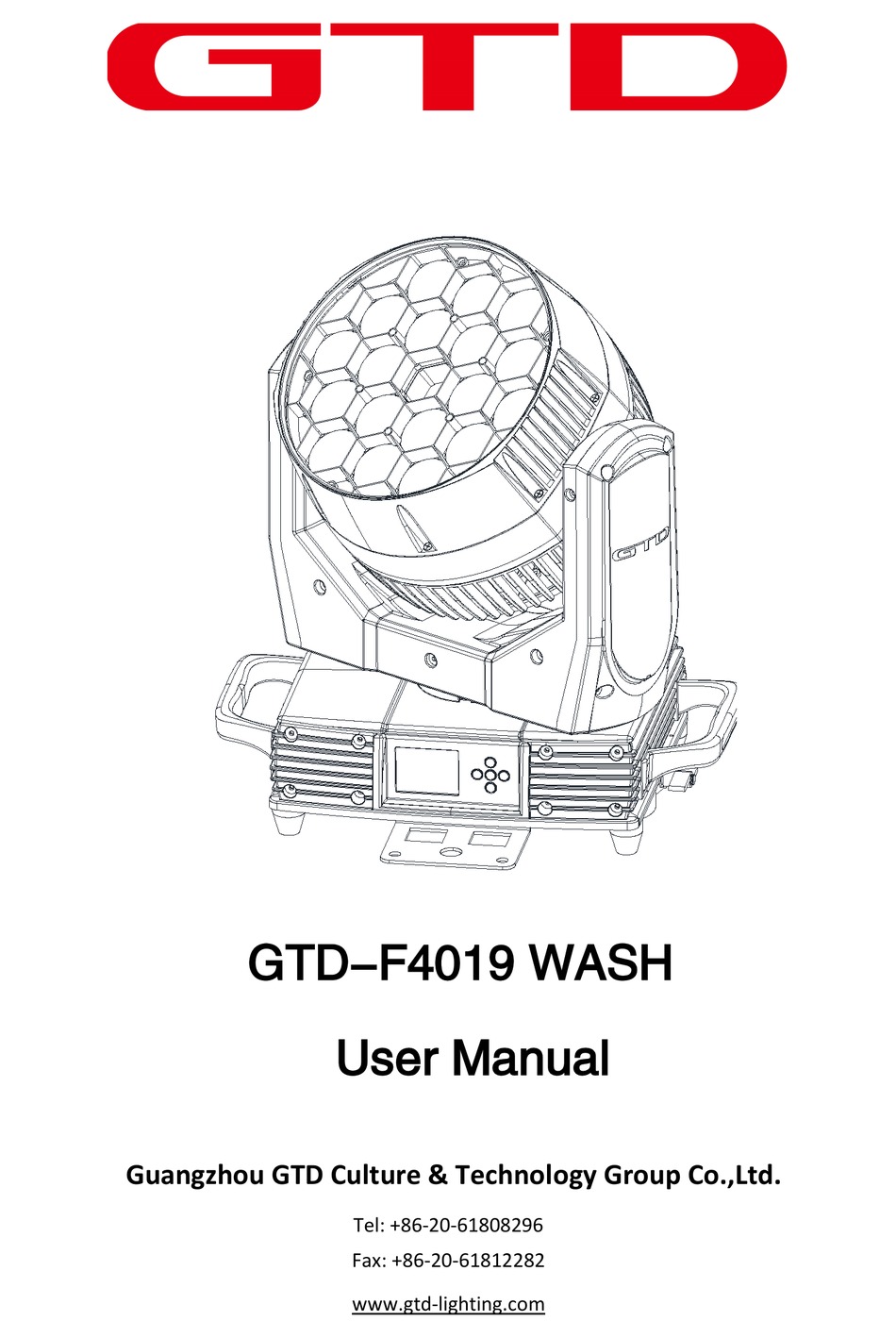 GTD F4019 WASH USER MANUAL Pdf Download ManualsLib