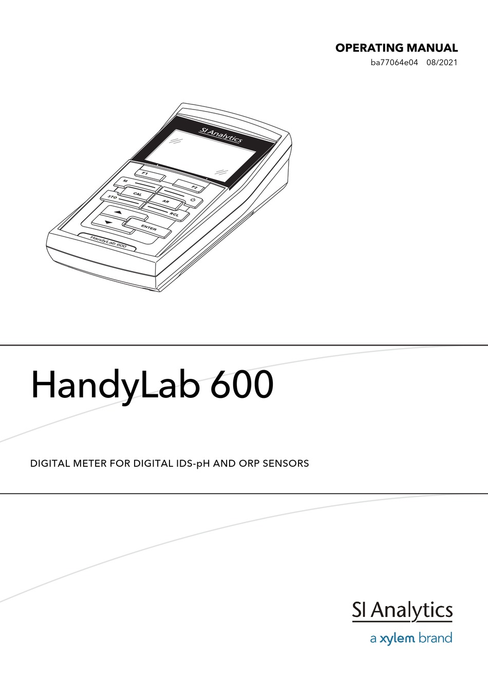 XYLEM SI ANALYTICS HANDYLAB 600 OPERATING MANUAL Pdf Download | ManualsLib