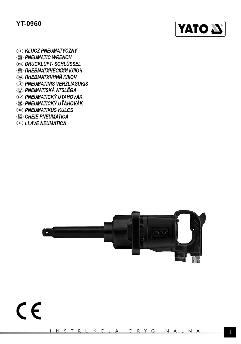 YATO YT-0960 MANUAL Pdf Download | ManualsLib