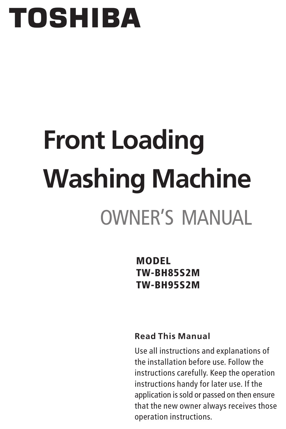 Toshiba Tw Bh S Owner S Manual Pdf Download Manualslib