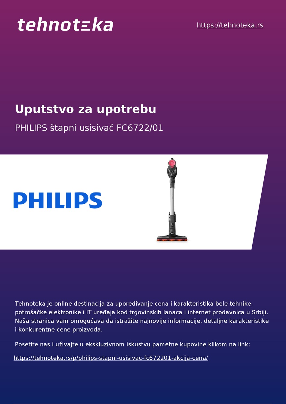 PHILIPS FC6722/01 INSTRUCTION MANUAL Pdf Download | ManualsLib