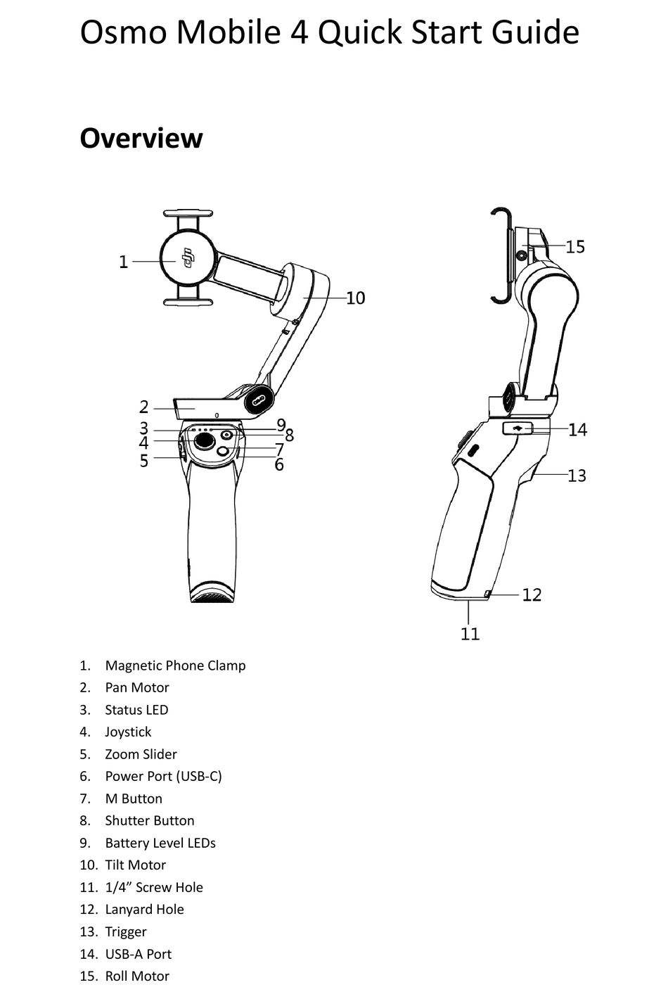 DJI OSMO MOBILE 4 QUICK START MANUAL Pdf Download ManualsLib