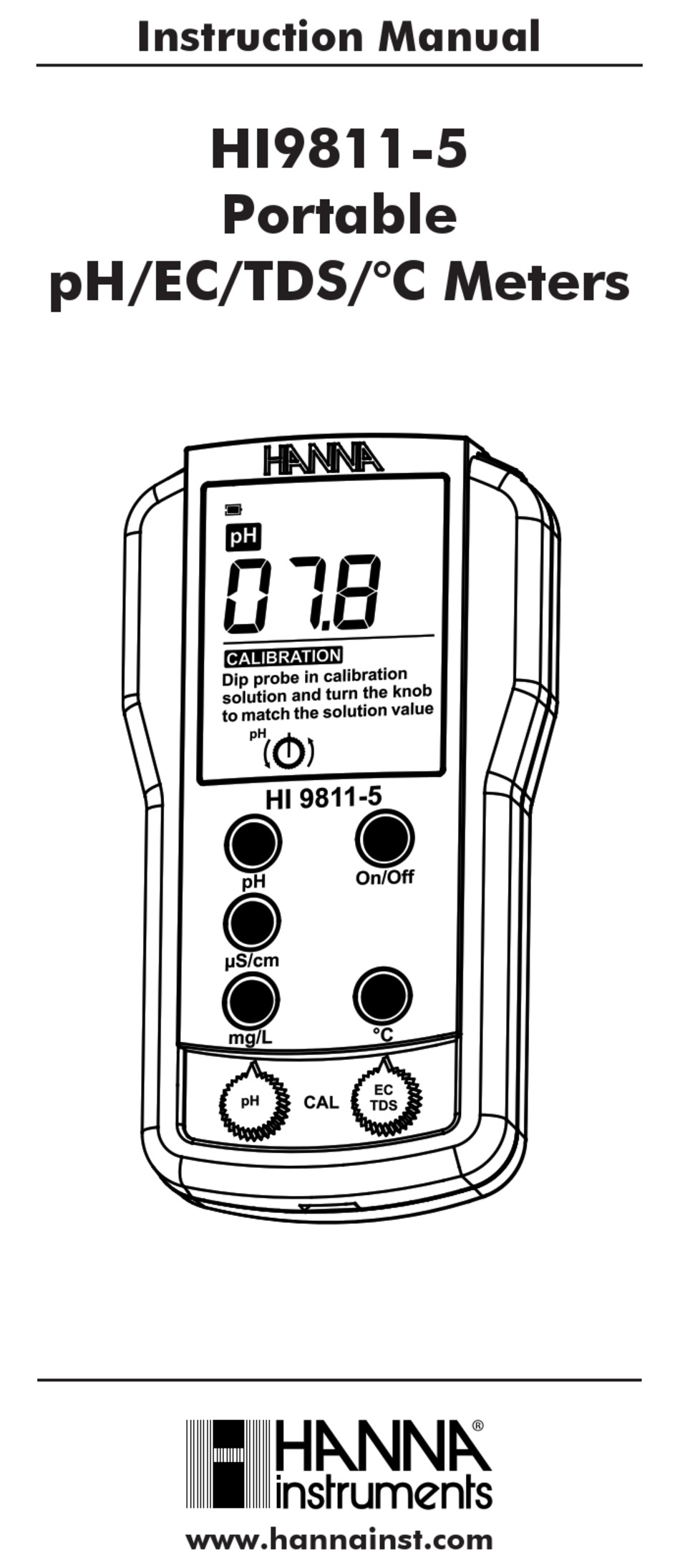 HANNA INSTRUMENTS HI98115 INSTRUCTION MANUAL Pdf Download ManualsLib