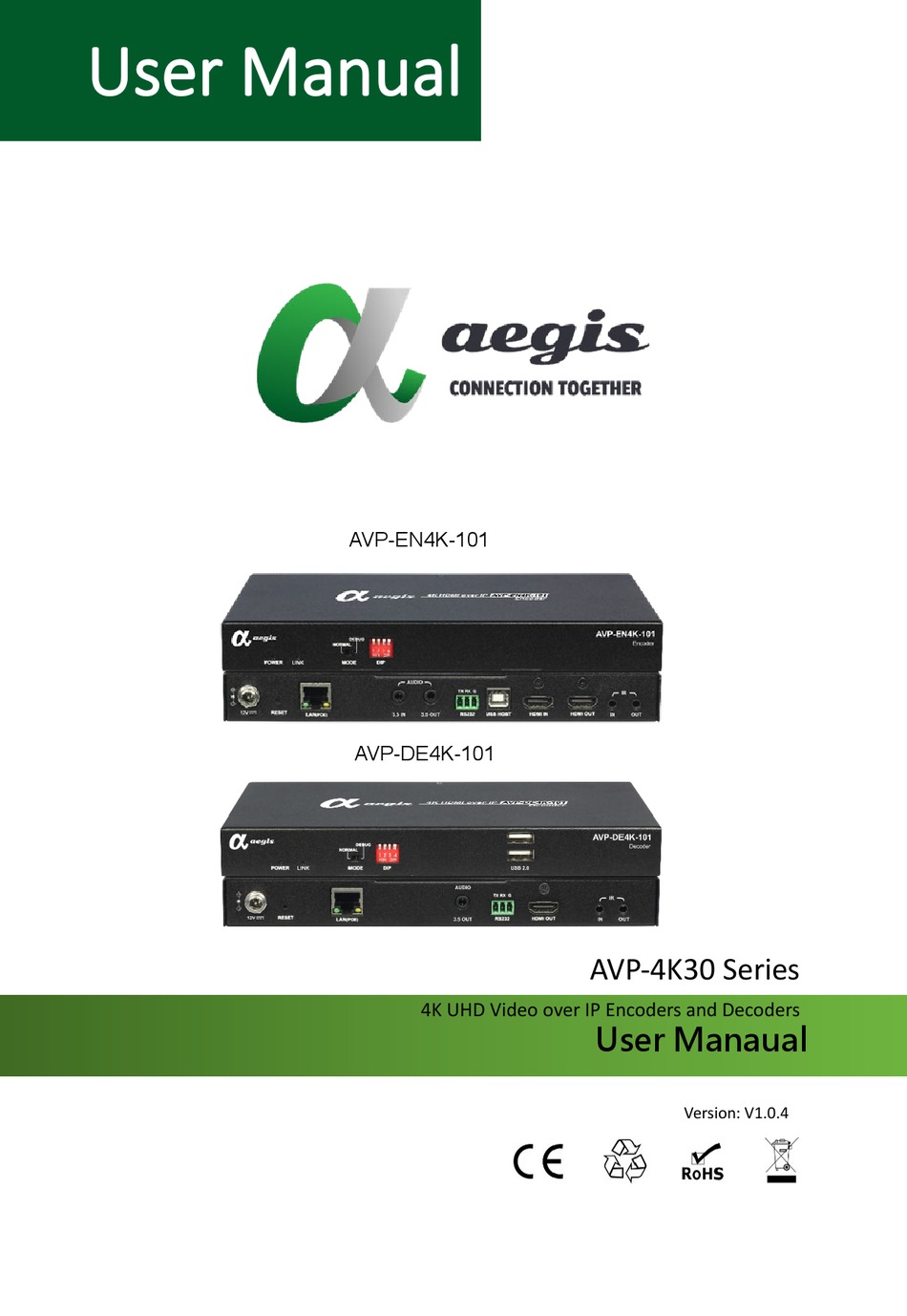 AEGIS AVP4K30 SERIES USER MANUAL Pdf Download ManualsLib