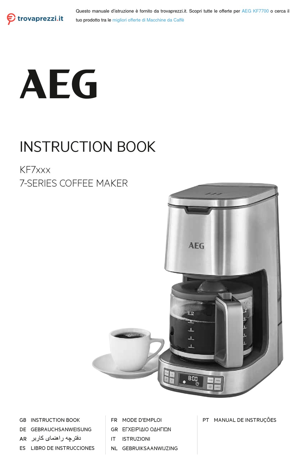 AEG 7 SERIES INSTRUCTION BOOK Pdf Download | ManualsLib