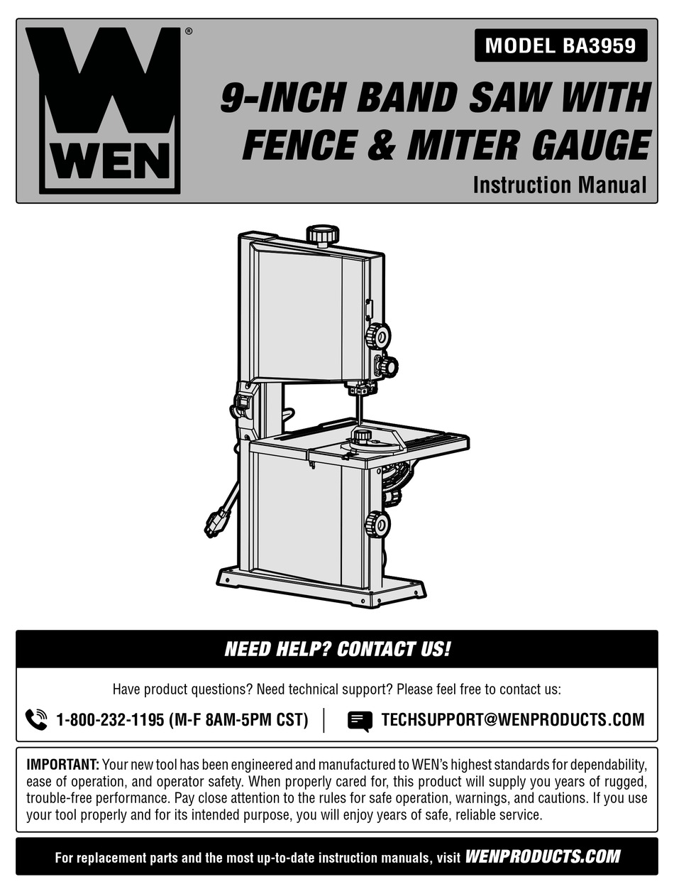 WEN BA3959 INSTRUCTION MANUAL Pdf Download | ManualsLib