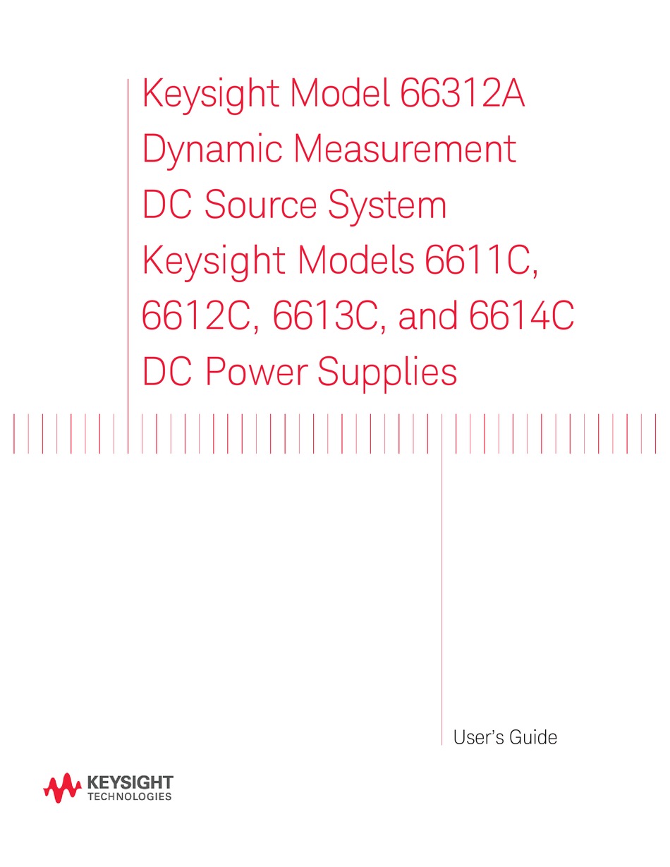 KEYSIGHT TECHNOLOGIES 66312A USER MANUAL Pdf Download ManualsLib