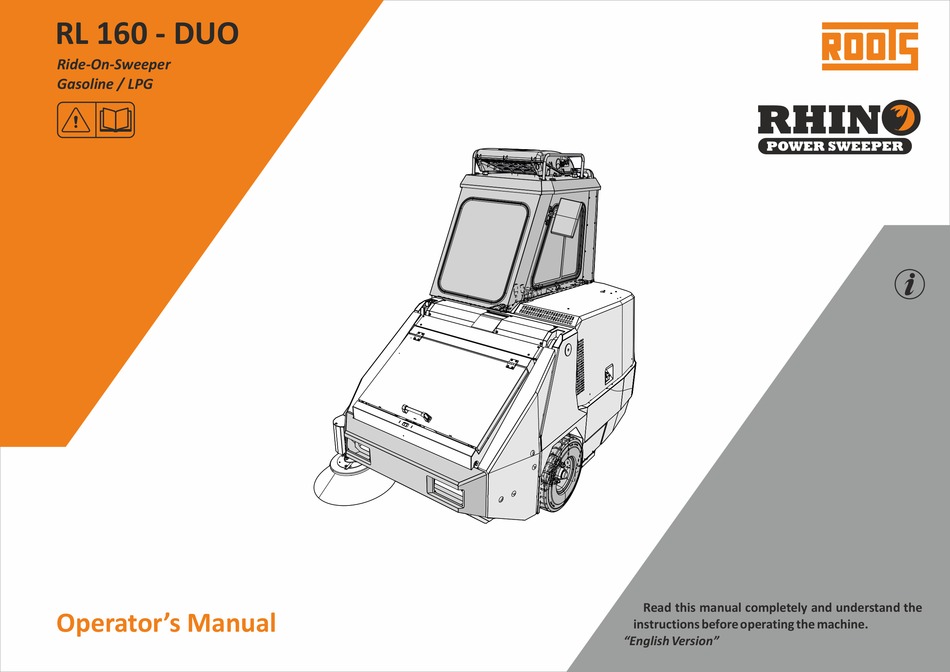 Rhino Rl 160 Duo Operator S Manual Pdf Download Manualslib