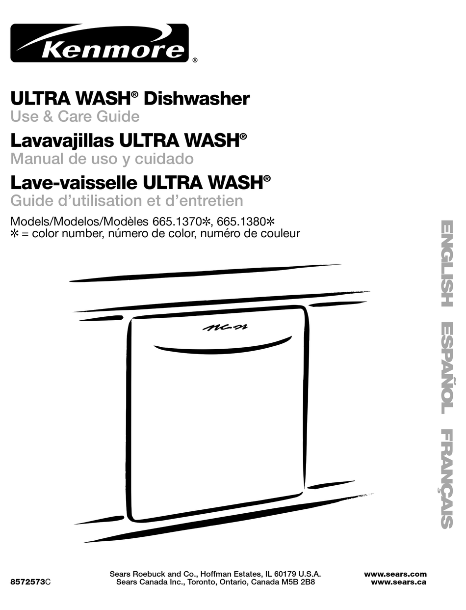 KENMORE ULTRA WASH 665.1370 SERIES USE & CARE MANUAL Pdf Download