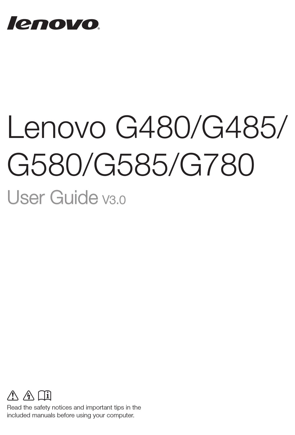 LENOVO G580 USER MANUAL Pdf Download ManualsLib